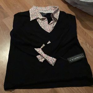 Collard black shirt with cuffs